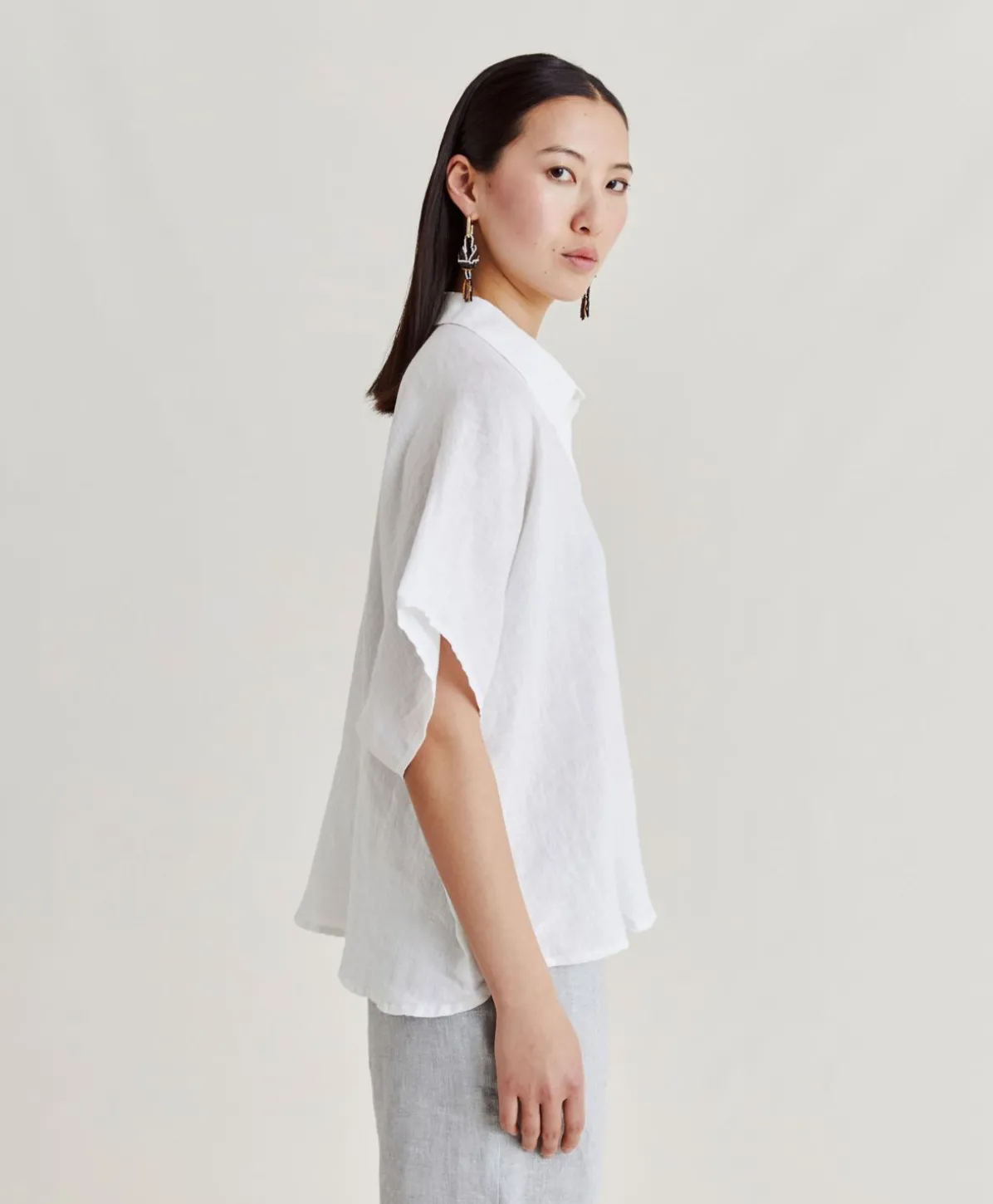 Chemise En Lin Elafonissi - Blanc Optique