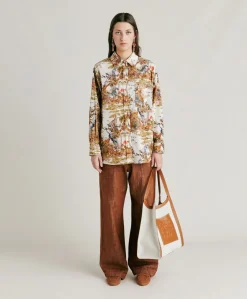 Chemise En Popeline Ostina - Creme / Multicolore