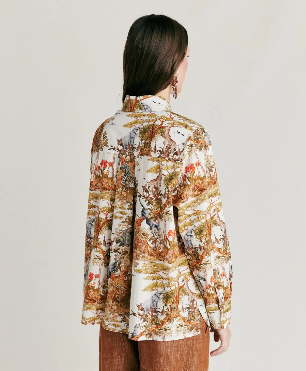 Chemise En Popeline Ostina - Creme / Multicolore
