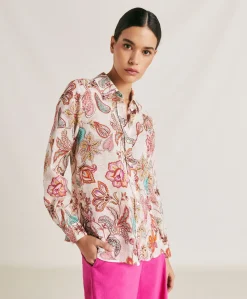 Chemise Extreme En Lin Viscose - Rose Multicolore