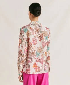 Chemise Extreme En Lin Viscose - Rose Multicolore