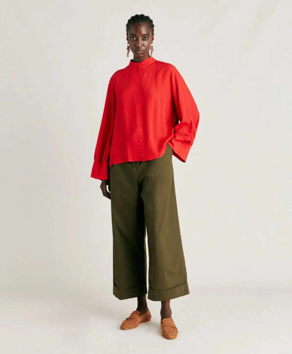 Chemise Franklin En Acetate De Soie - Azalee
