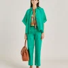 Chemise Jacquard Brooklyn Cupro - Emeraude