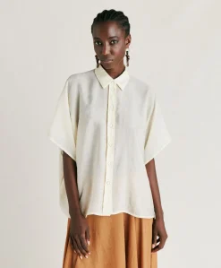Chemise Jacquard Brooklyn Cupro - Creme