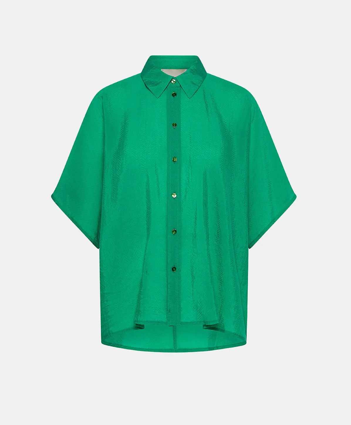 Chemise Jacquard Brooklyn Cupro - Emeraude