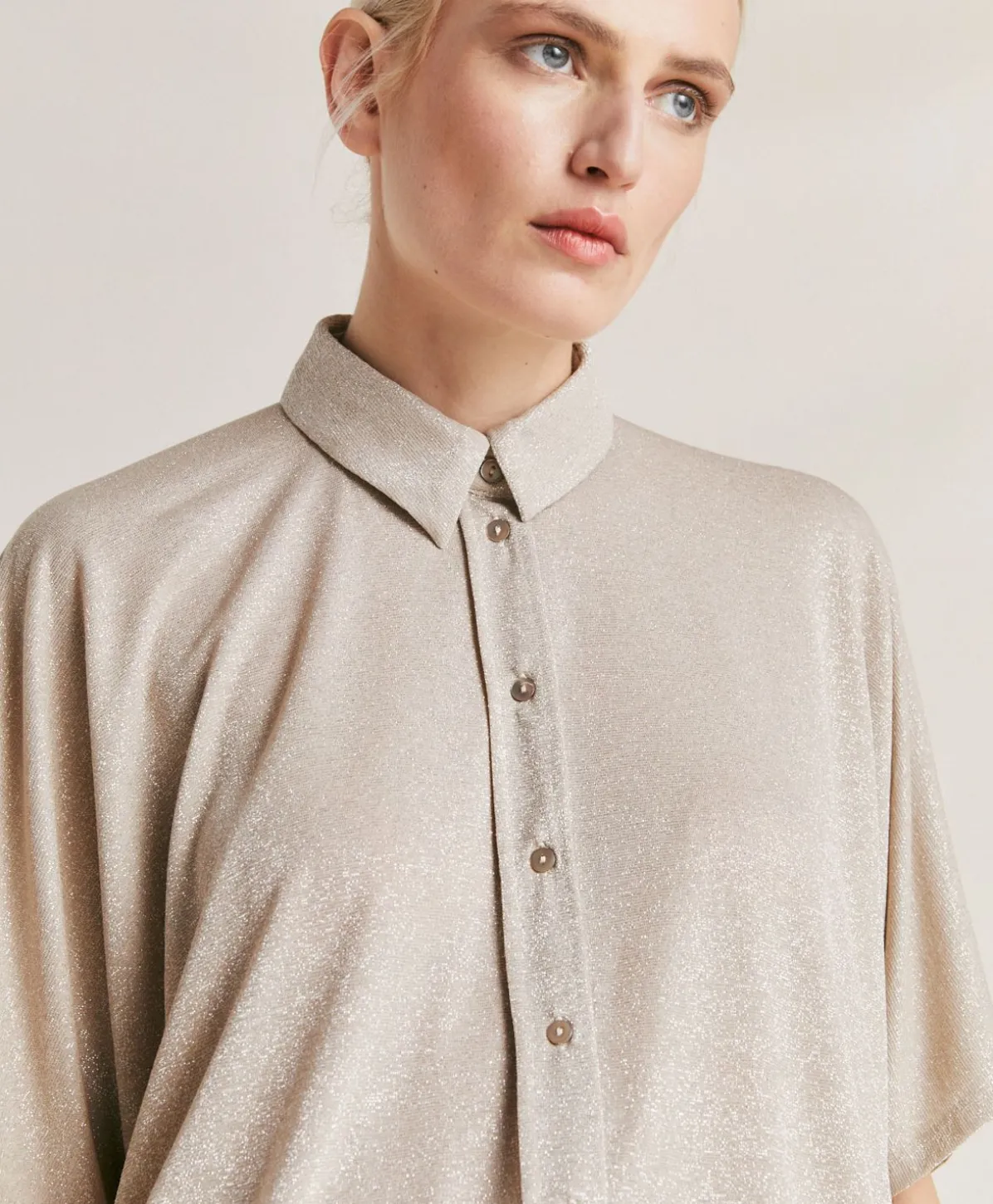 Chemise Jersey Lurex Brooklyn - Sable