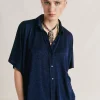 Chemise Jersey Lurex Brooklyn - Bleute