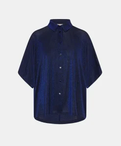 Chemise Jersey Lurex Brooklyn - Bleute