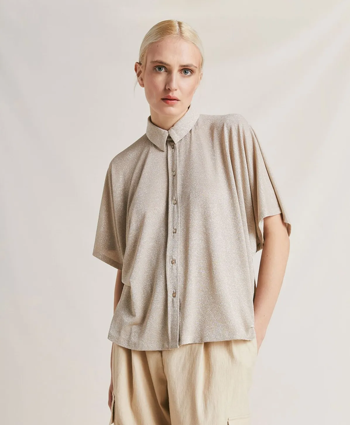 Chemise Jersey Lurex Brooklyn - Sable