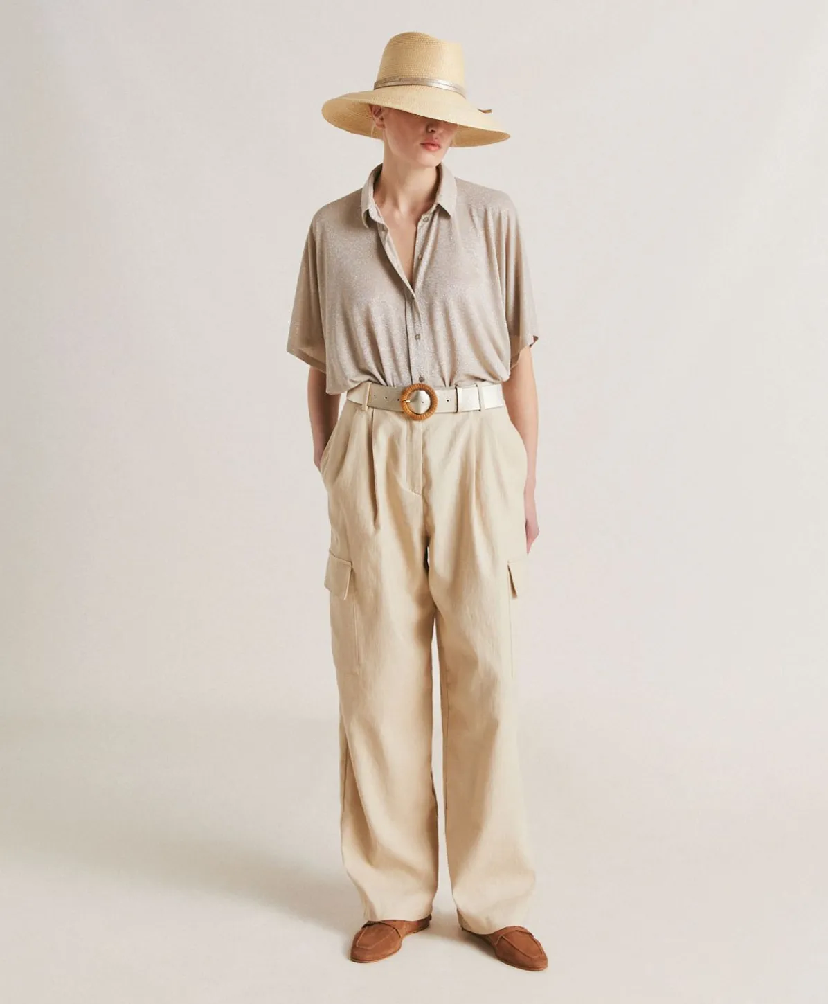 Chemise Jersey Lurex Brooklyn - Sable