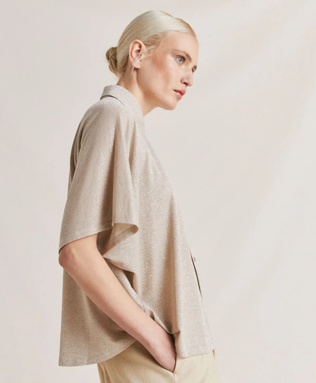 Chemise Jersey Lurex Brooklyn - Sable