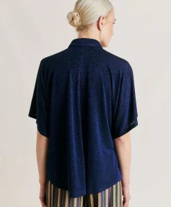 Chemise Jersey Lurex Brooklyn - Bleute