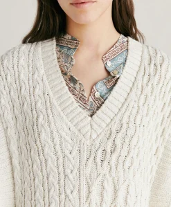 Chemise Maille Mixte Arene - Creme