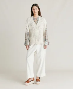 Chemise Maille Mixte Arene - Creme