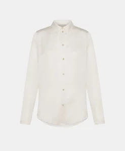 Chemise Meudon Unie En Soie - Creme