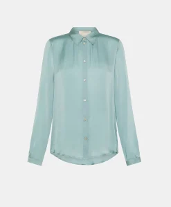 Chemise Meudon Unie En Soie - Ceruleen