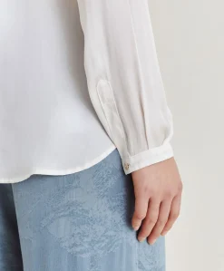 Chemise Meudon Unie En Soie - Creme
