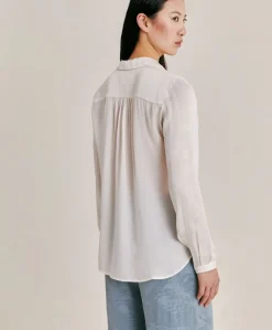 Chemise Meudon Unie En Soie - Creme