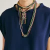 Collier Vidrier Avec Perles - Vert/Multicolore