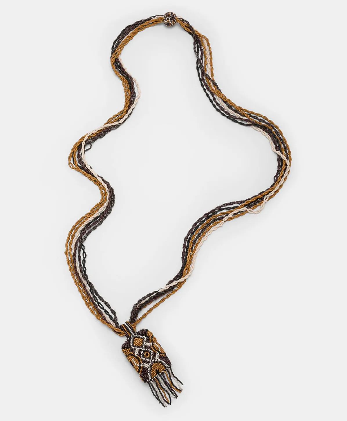 Collier Vidrier Avec Perles - Cacao Multicolore