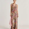 Combinaison Longue Matilde En Crepe De Chine - Olive Multicolore