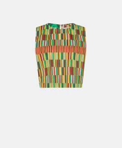 Haut En Popeline Moon - Jaune Multicolore