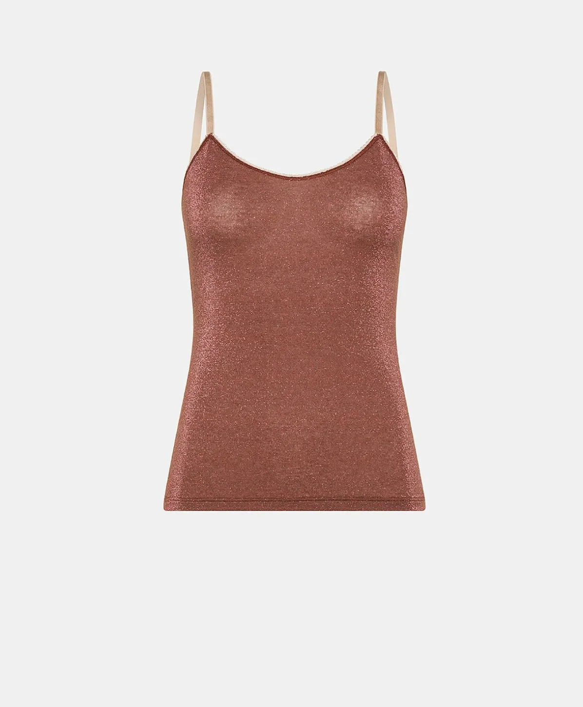 Haut Jersey Lurex Airelle - Terre Cuite