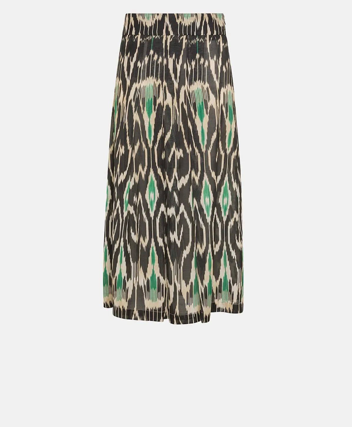 Jupe Celestin En Lin Viscose - Noir Multicolore