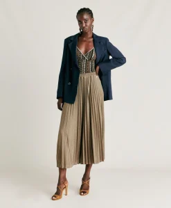 Jupe Emi En Jersey Lurex - Boue