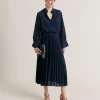 Jupe Emi En Jersey Lurex - Bleute