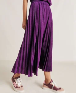 Jupe Emi En Jersey Lurex - Cyclamen