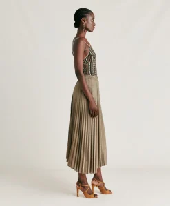 Jupe Emi En Jersey Lurex - Boue