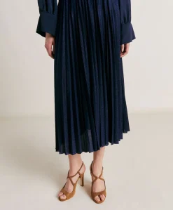Jupe Emi En Jersey Lurex - Bleute