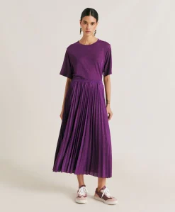 Jupe Emi En Jersey Lurex - Cyclamen
