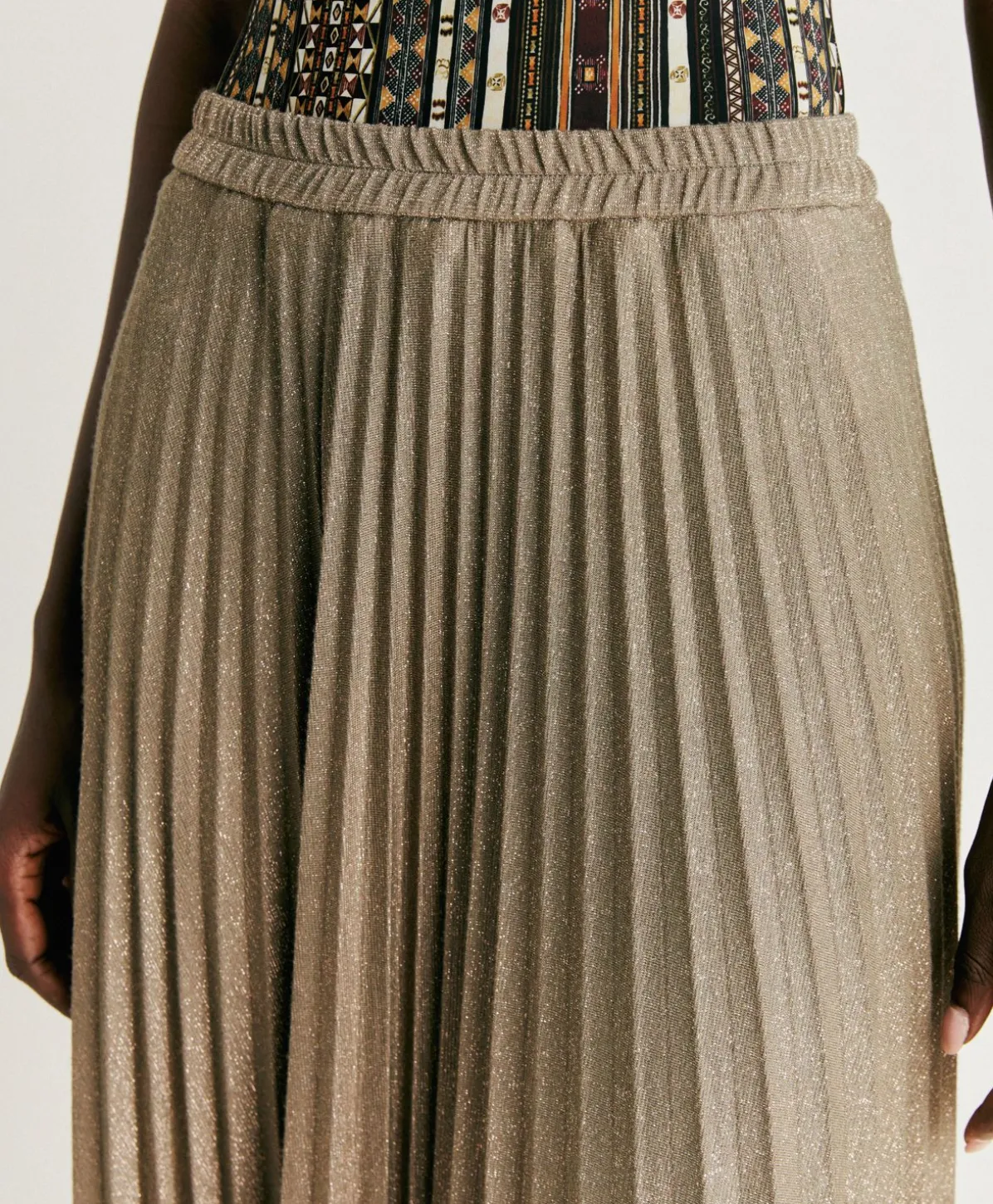 Jupe Emi En Jersey Lurex - Boue