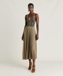 Jupe Emi En Jersey Lurex - Boue