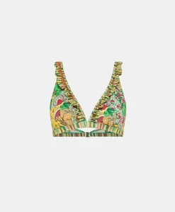 Maillot De Bain Triangle Puerto Rico - Jaune Multicolore
