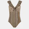 Maillot De Bain Une Piece Alicia - Tabac/Noir