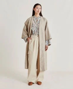 Manteau Calla A Mat Lurex - Sable Multicolore
