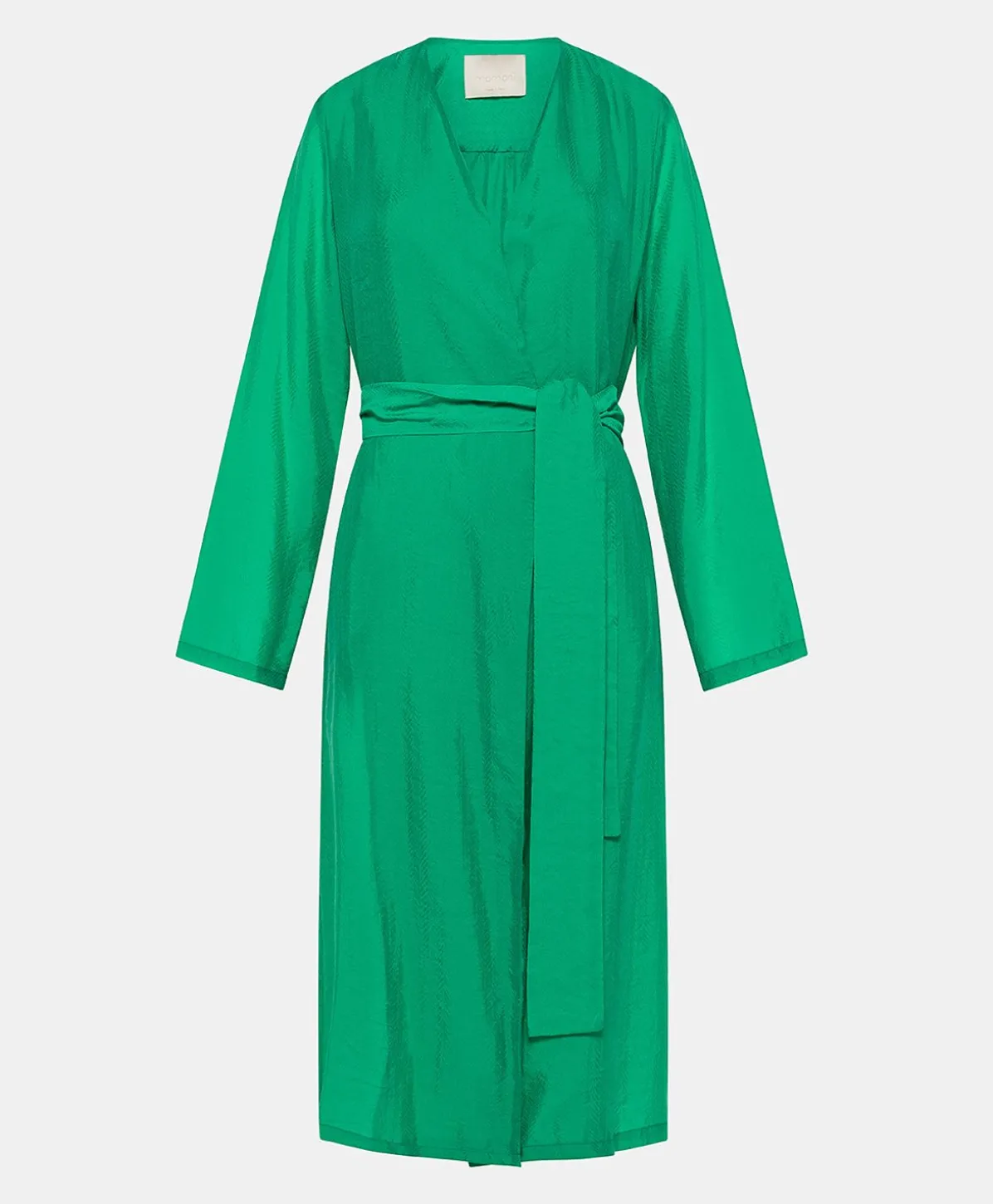 Manteau Serena En Jacquard Cupro - Emeraude