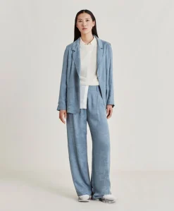 Pantalon Austin Cupro Jacquard - Ciel