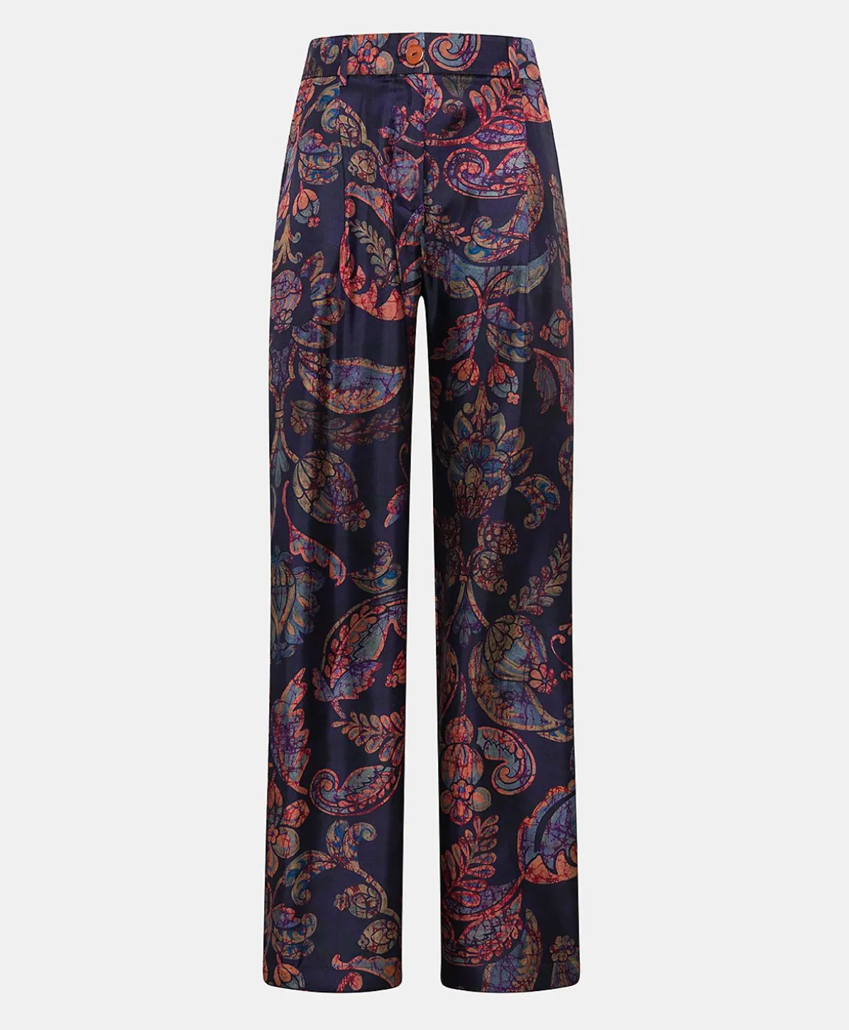 Pantalon Austin En Serge De Soie - Multicolore Bleu Nuit