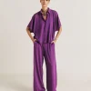 Pantalon Baccarat En Jersey Lurex - Cyclamen