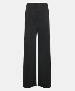 Pantalon Candeo En Coton Et Lin - Noir