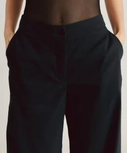 Pantalon Candeo En Coton Et Lin - Noir