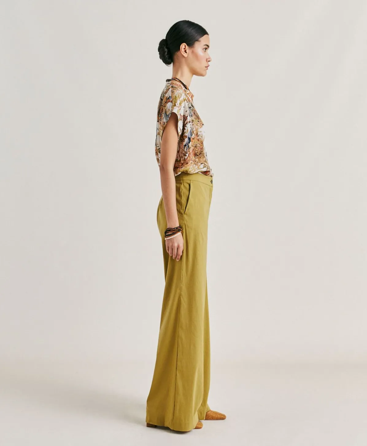 Pantalon Candeo En Lin Et Coton - Avocat