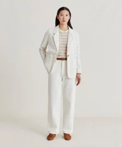 Pantalon Denim Bis Fuchsia - Creme