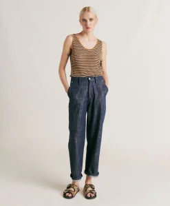 Pantalon Denim Bis Fuchsia - Bleu Jean