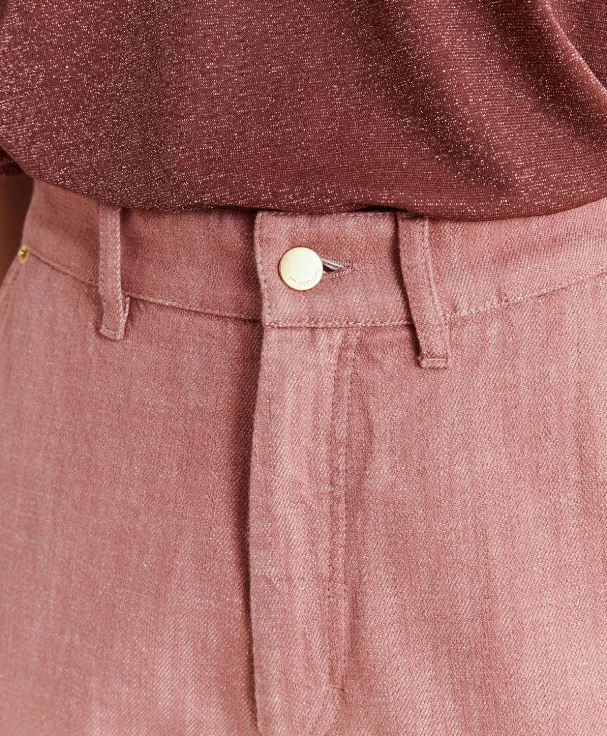 Pantalon Denim Bis Fuchsia - Rose Antique