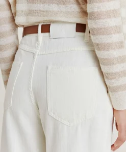 Pantalon Denim Bis Fuchsia - Creme